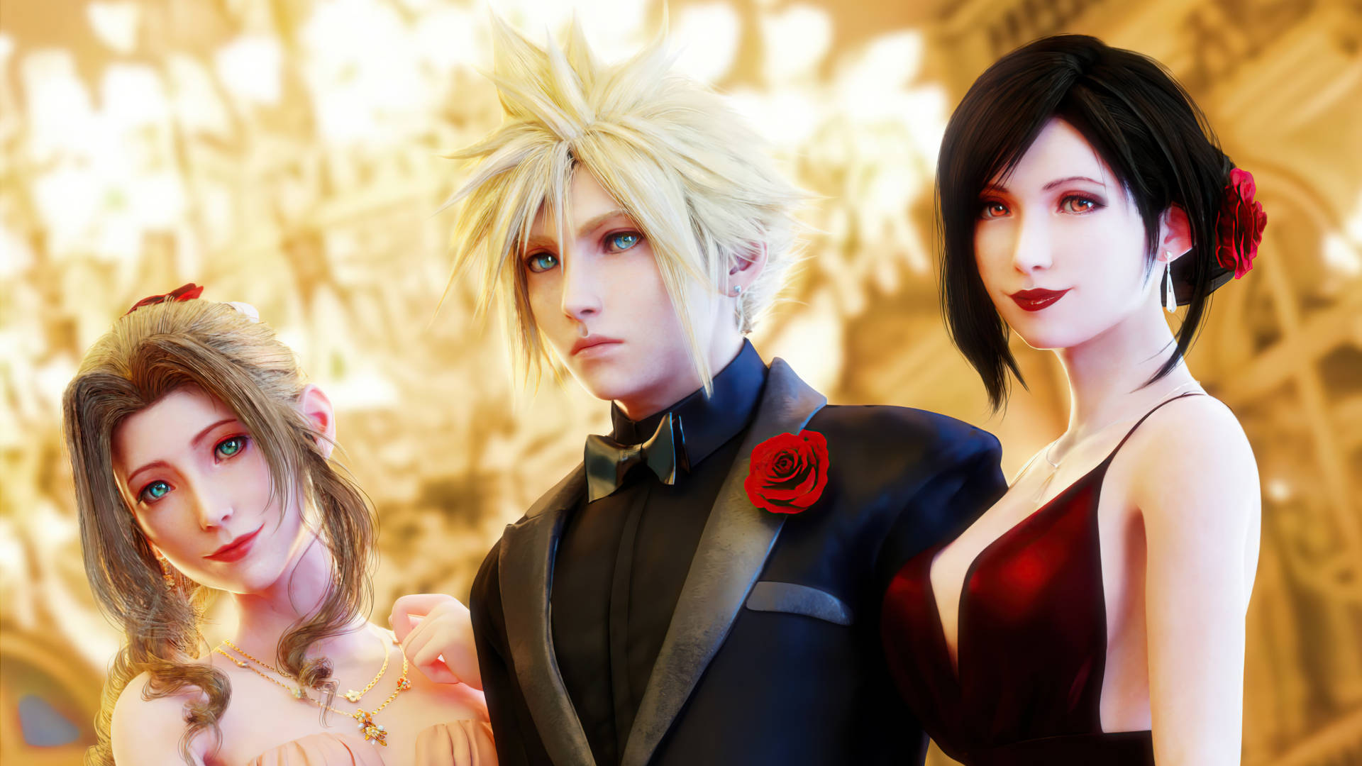 Final Fantasy 7 Formal Outfits Wallpaper
