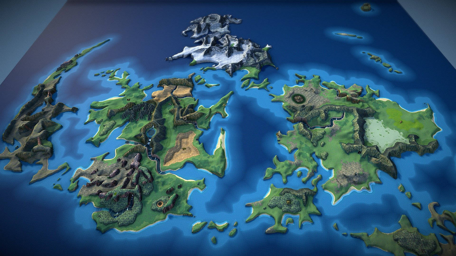 Mappa Del Mondo Di Final Fantasy 8 Sfondo
