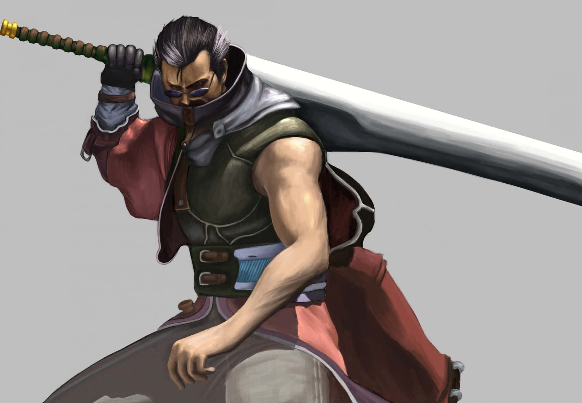 Final Fantasy Auron Krigerstilling Bakgrunnsbildet