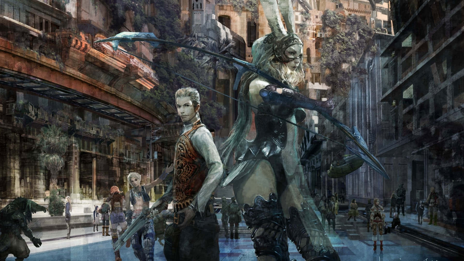 Artwork De Final Fantasy Balthier Et Fran Fond d'écran