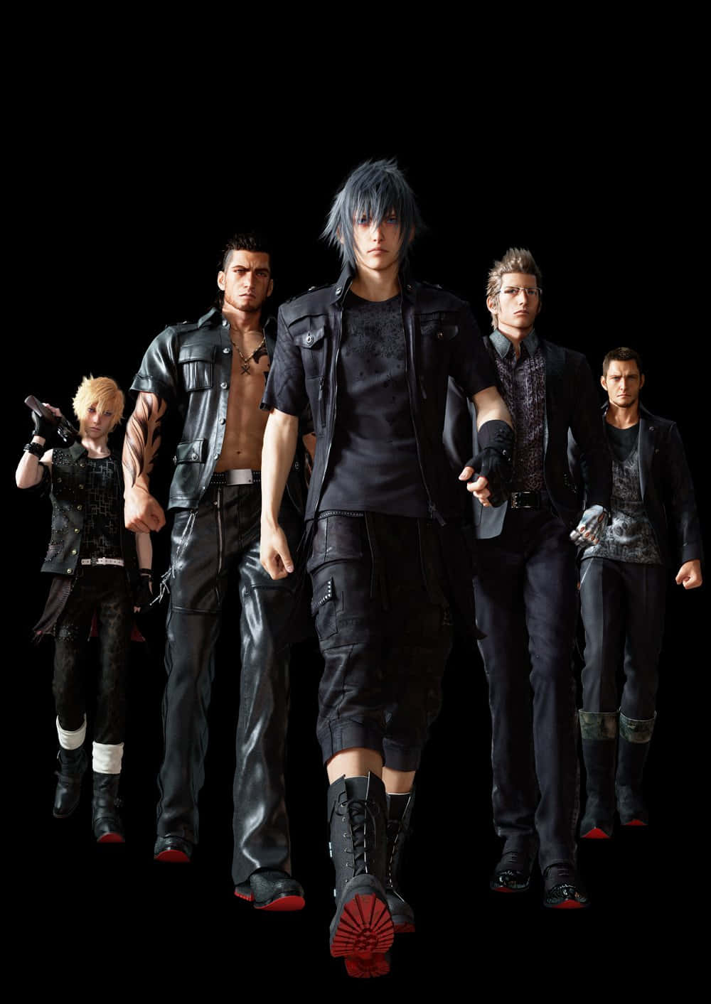 Conjuntode Personajes De Final Fantasy En Acción. Fondo de pantalla