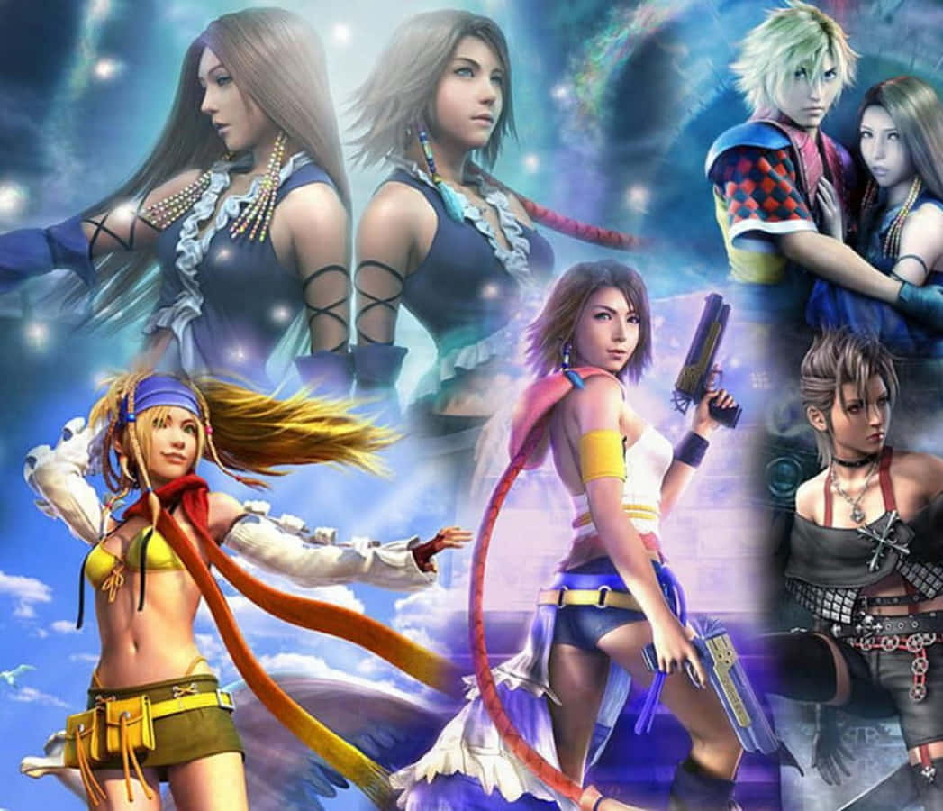 Iconic Final Fantasy Characters Grouped Together Wallpaper