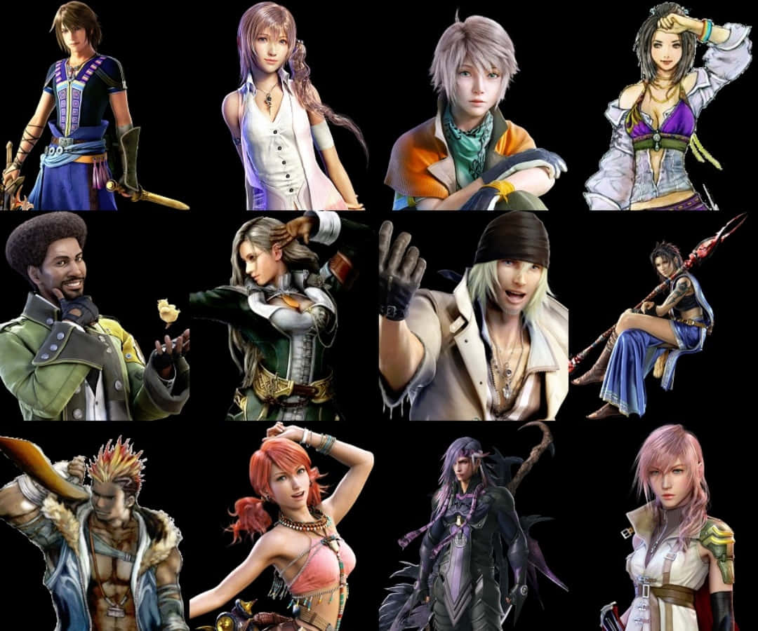 Epic Final Fantasy Characters Lineup Wallpaper