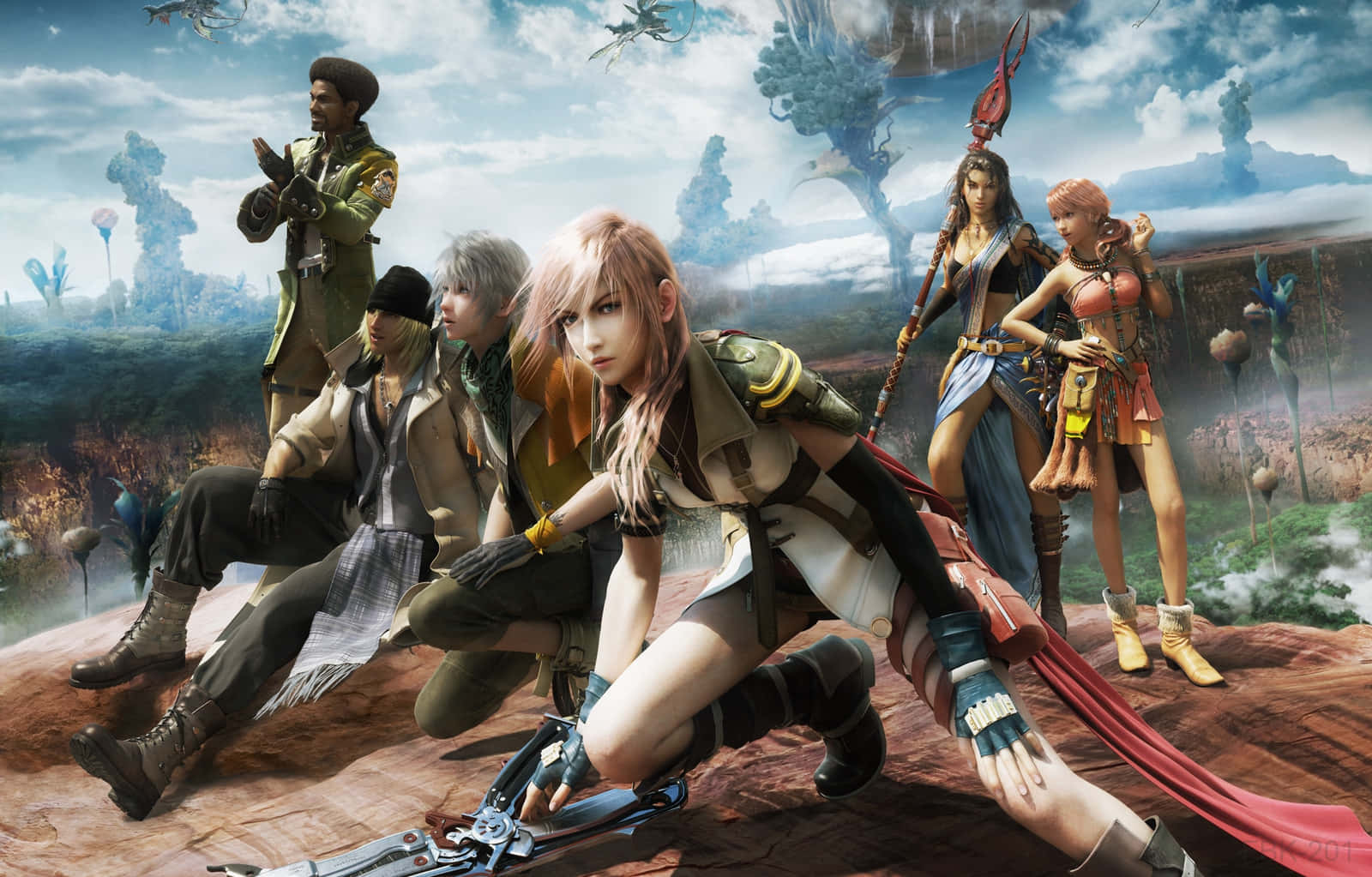 An Epic Gathering of Iconic Final Fantasy Characters Wallpaper