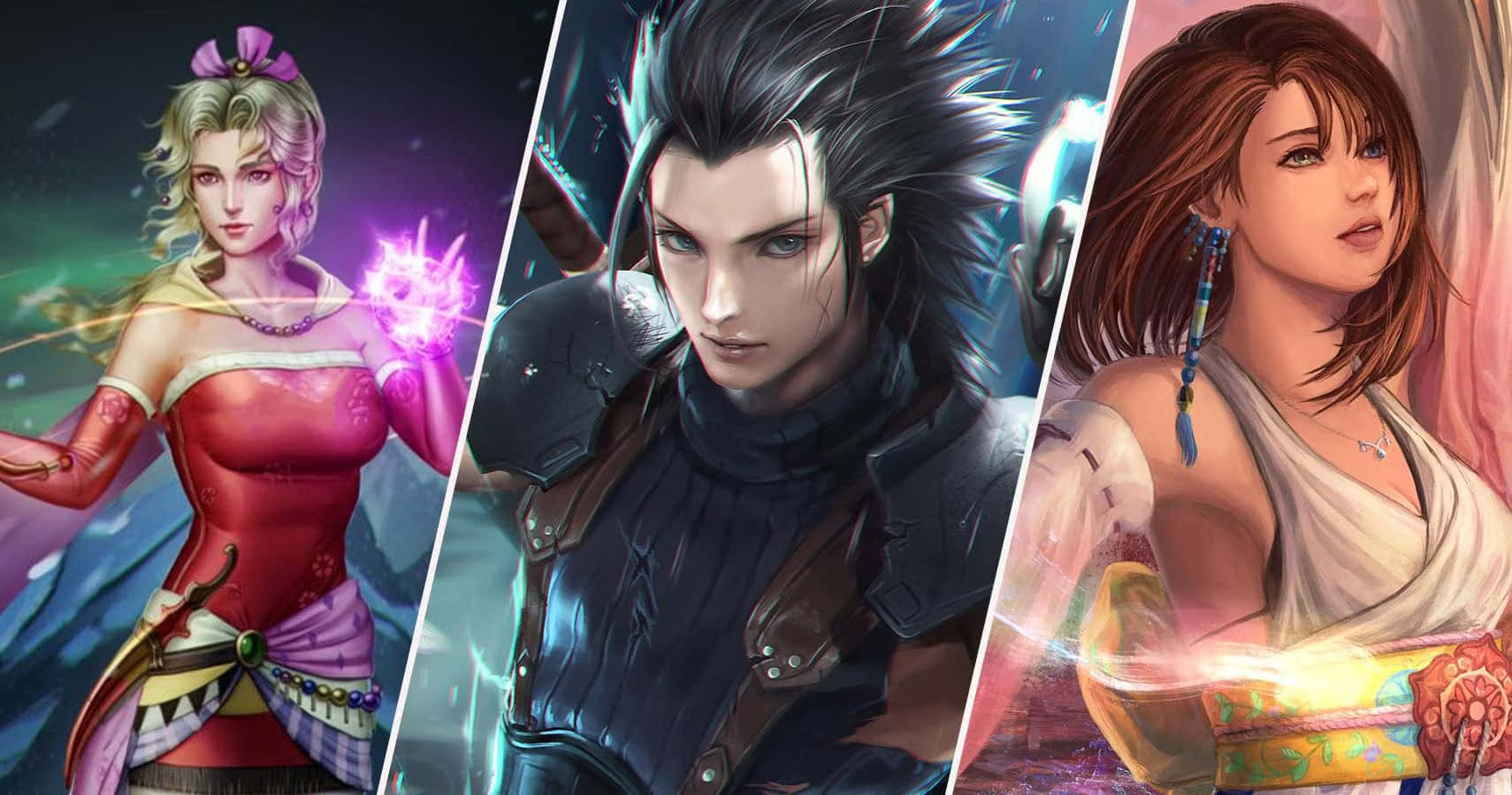 Iconic Final Fantasy Characters Gathered Together Wallpaper