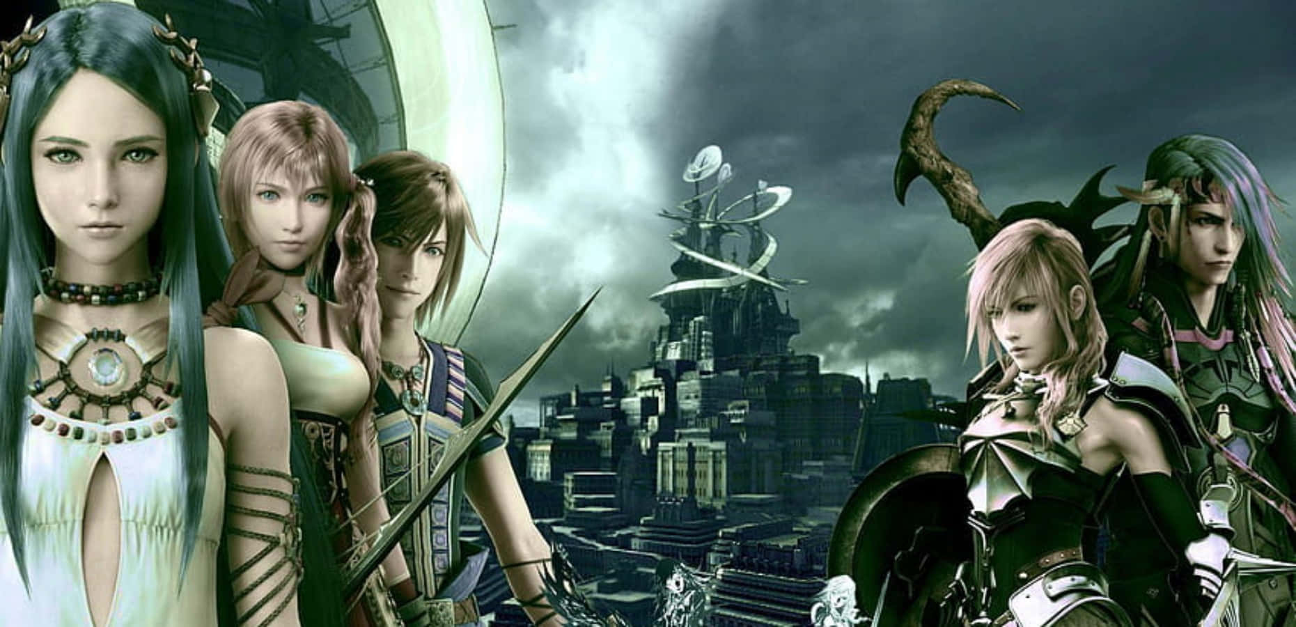 Enthralling Final Fantasy characters assembled for an epic adventure Wallpaper