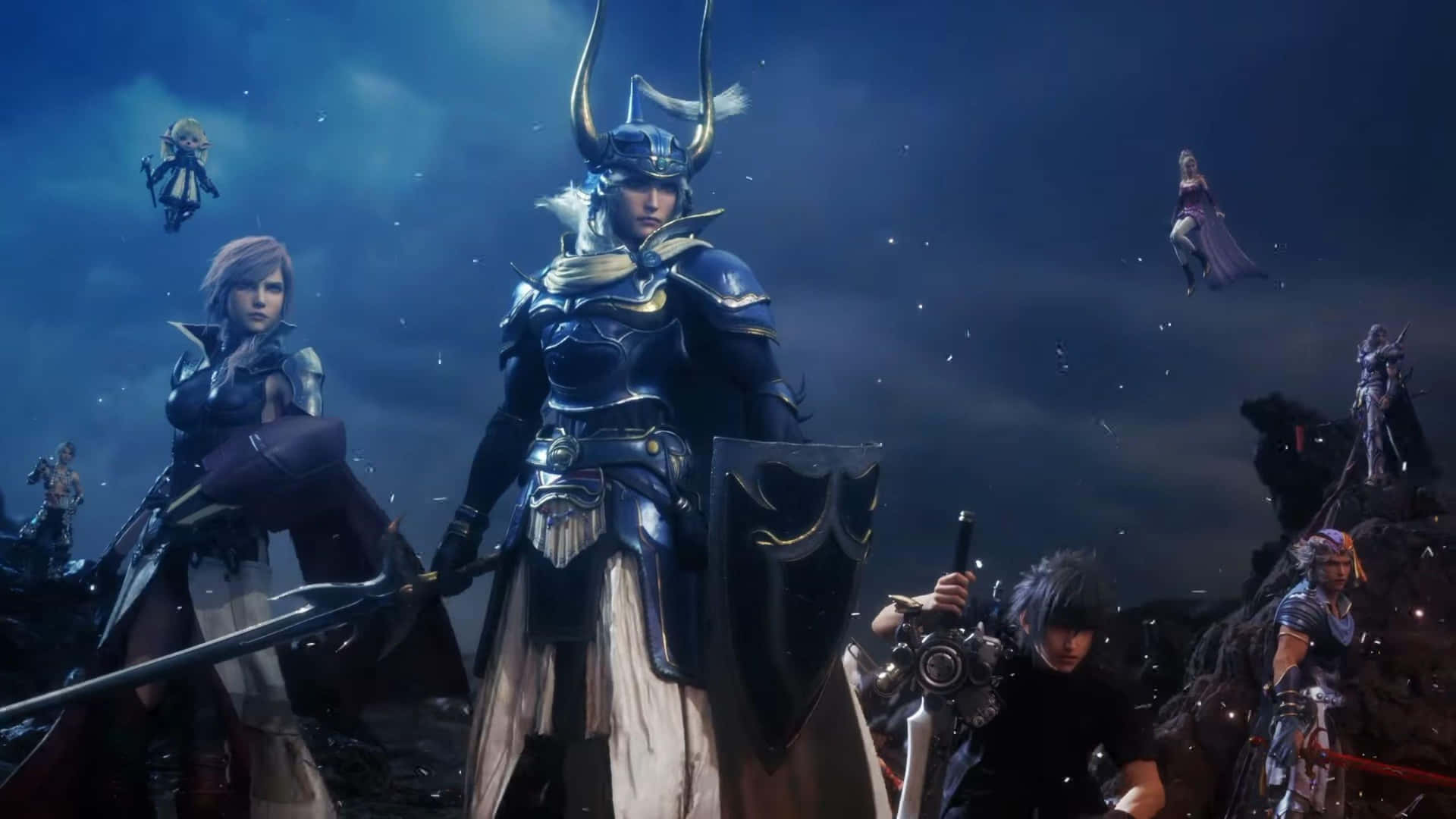 Final Fantasy Dissidia Characters In Intense Battle Wallpaper