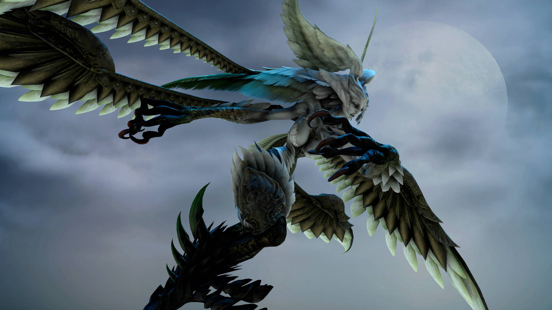 Final Fantasy Garuda Mid-flight Background