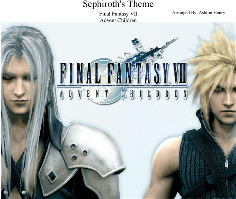 Final Fantasy V I I Advent Children Sephirothand Cloud PNG