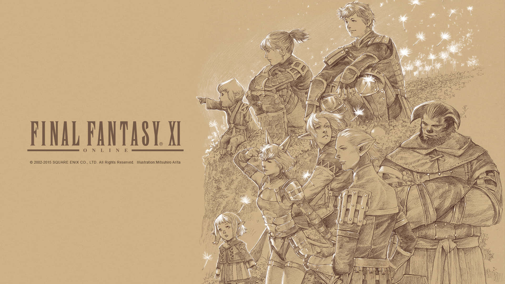 Final Fantasy Xi Online Personage Kunstwerk Achtergrond