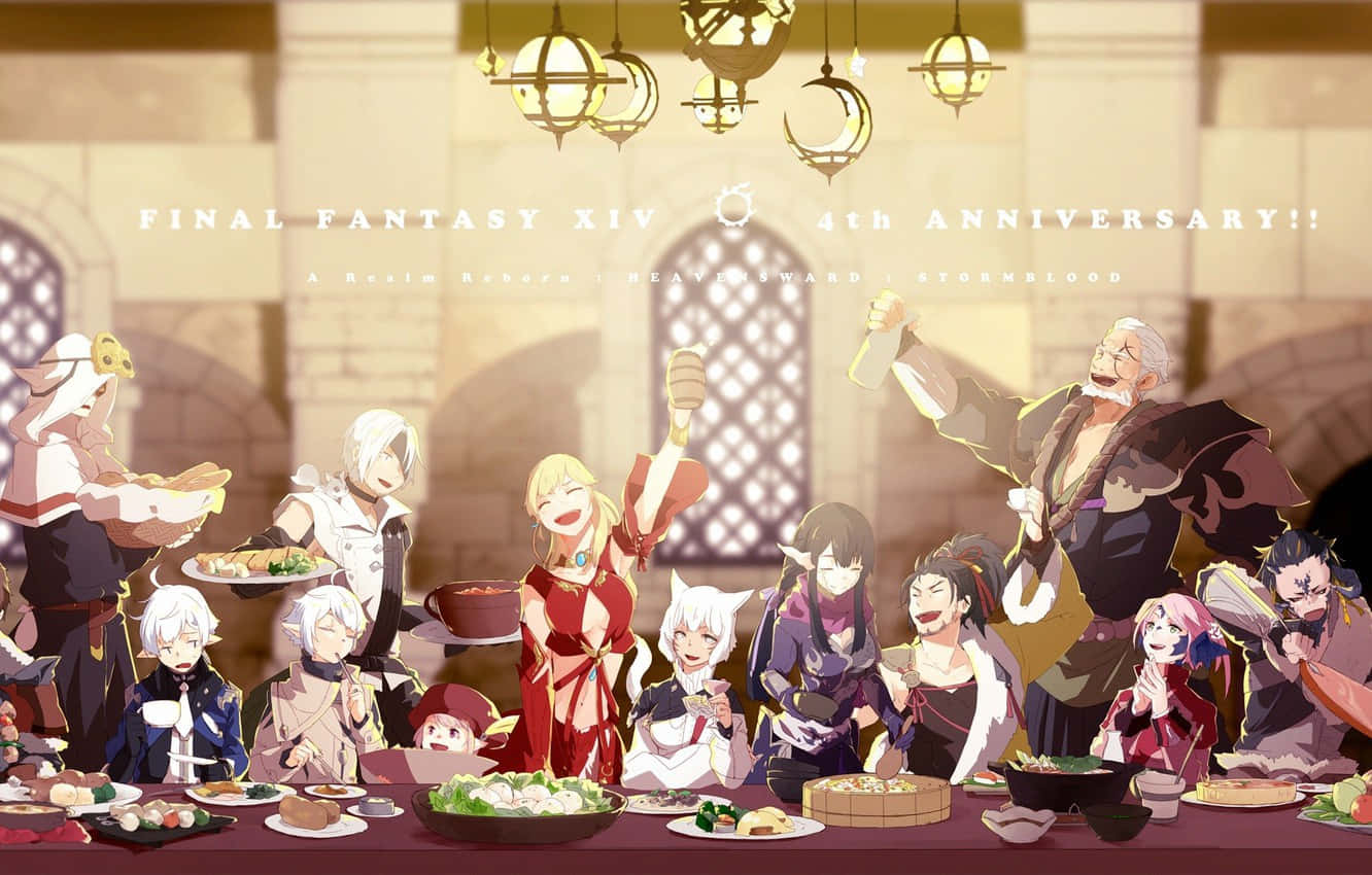 Final Fantasy X I V4th Anniversary Celebration Wallpaper