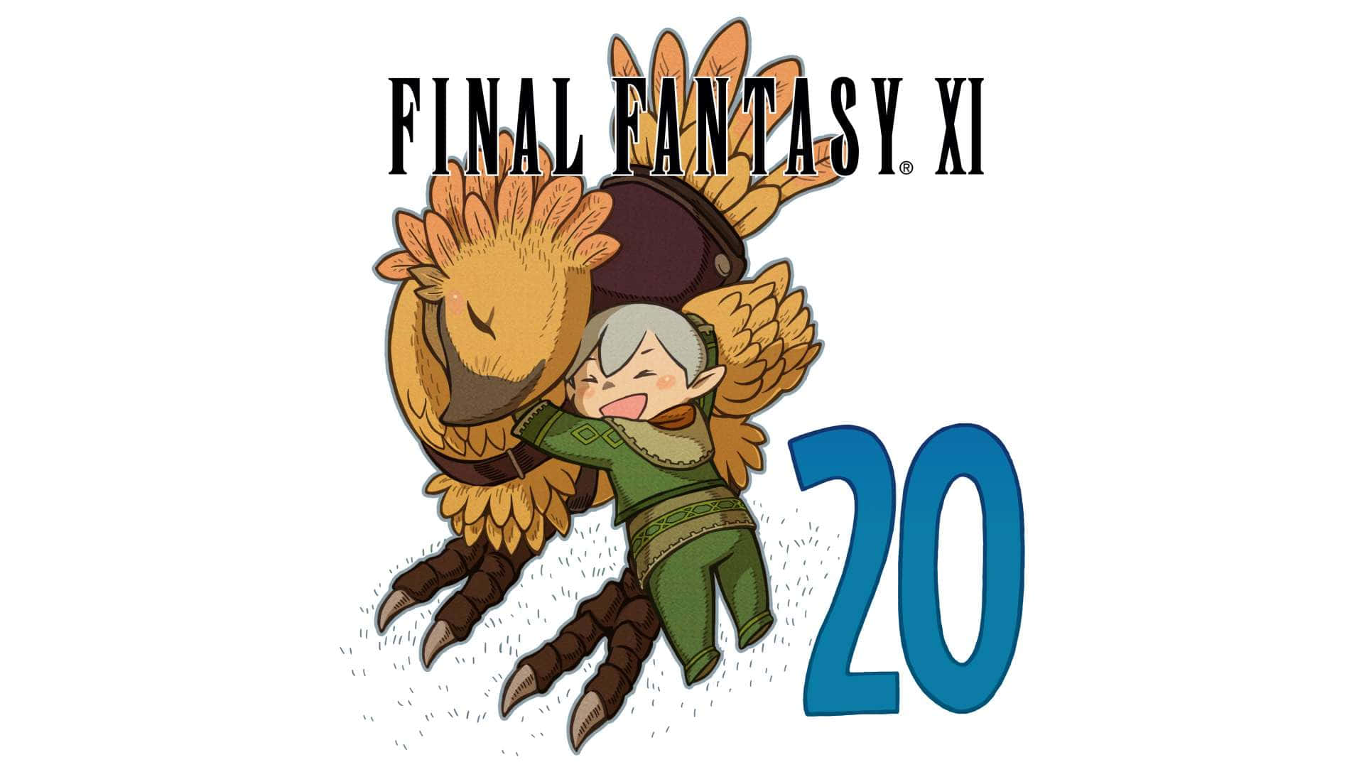 Final Fantasy Xi 20e Verjaardagsviering Achtergrond