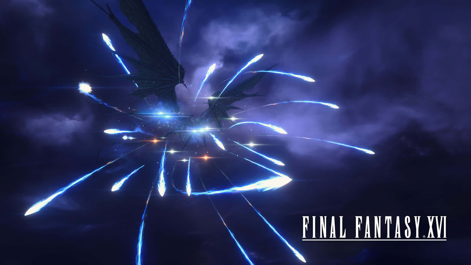 Final Fantasy X V I Dramatic Sky Battle Wallpaper