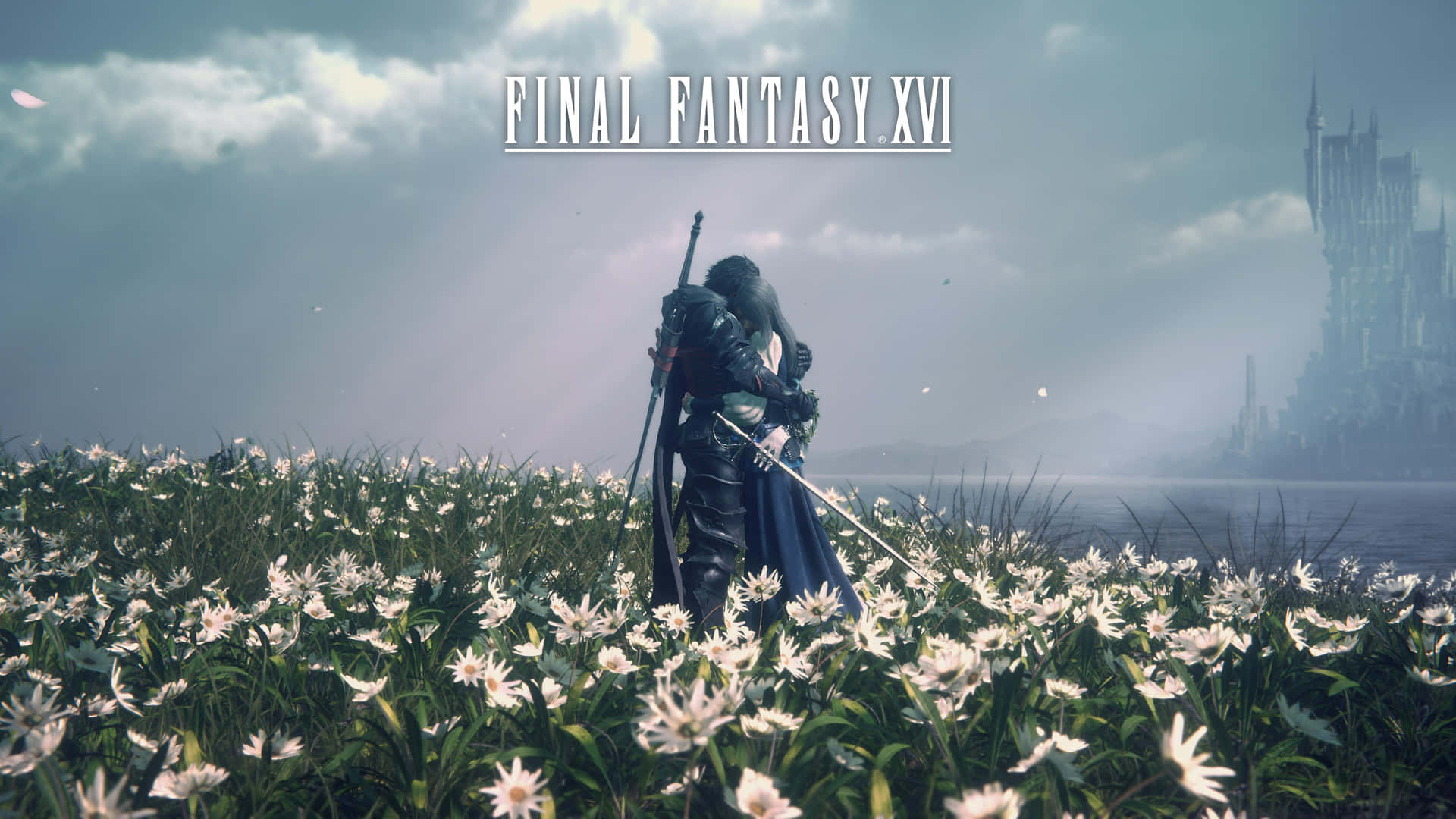 Final Fantasy X V I Warriorin Flower Field Wallpaper