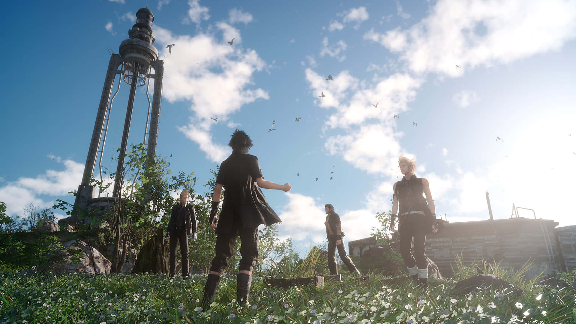 Final Fantasy XV Flower Garden Background