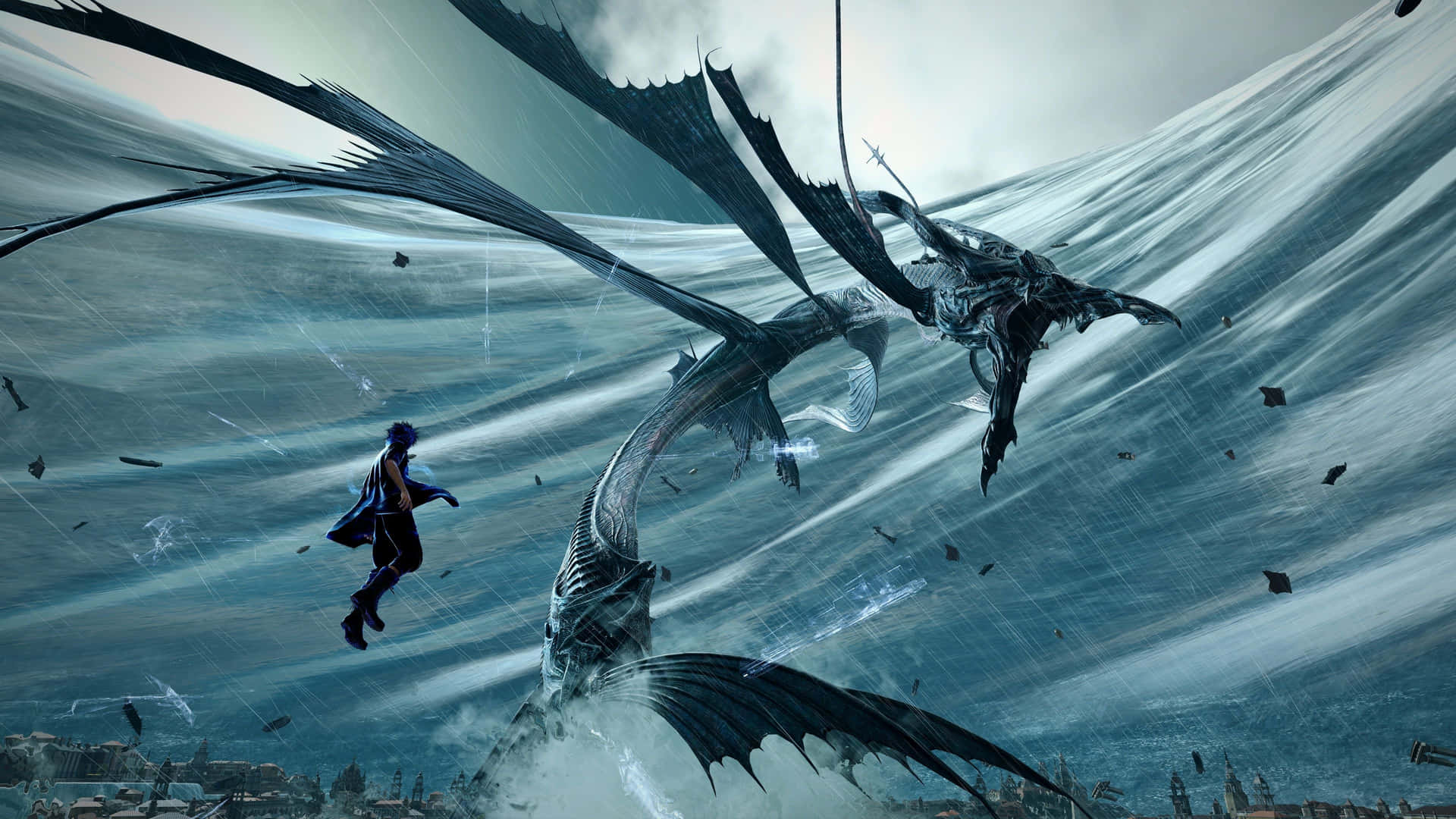 Sfondodi Final Fantasy Xv Con Il Drago Midgardsormr.