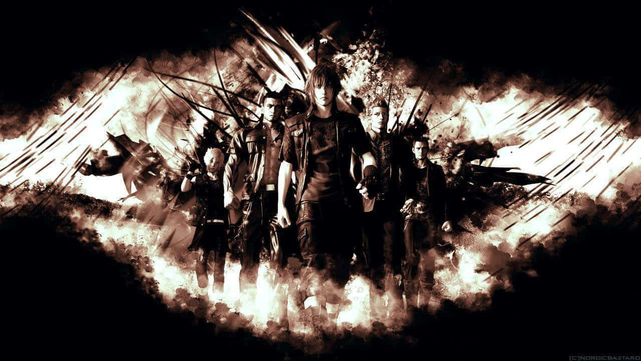 Final Fantasy XV Black And White Background