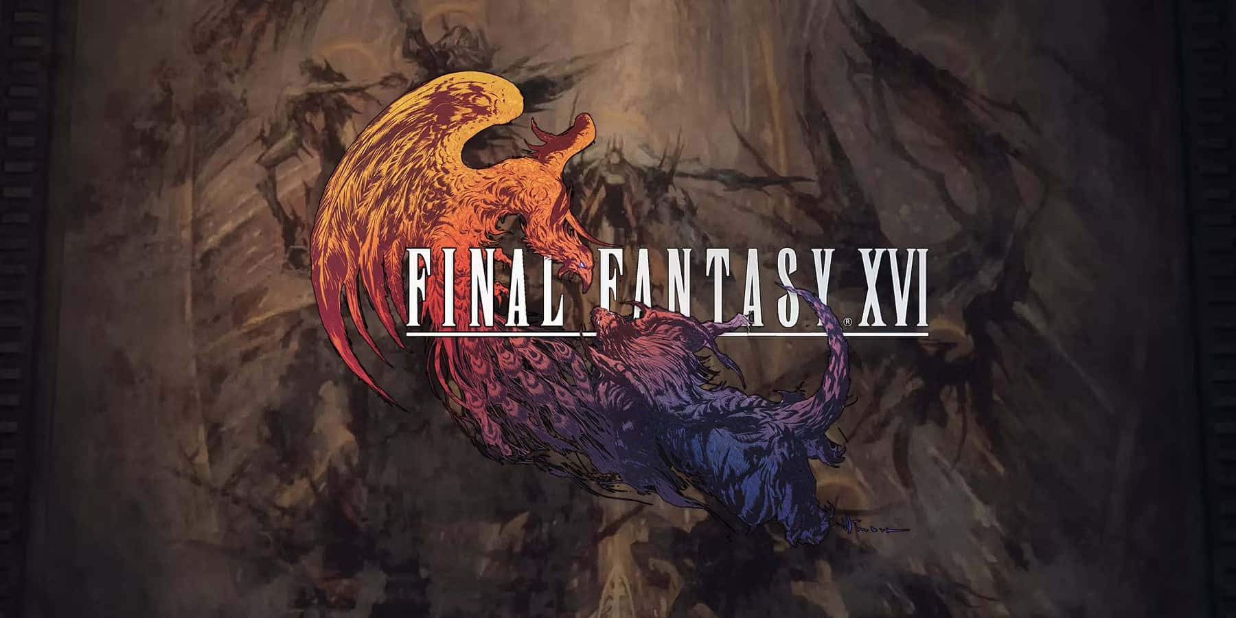 Final Fantasy16 Logo Art Wallpaper