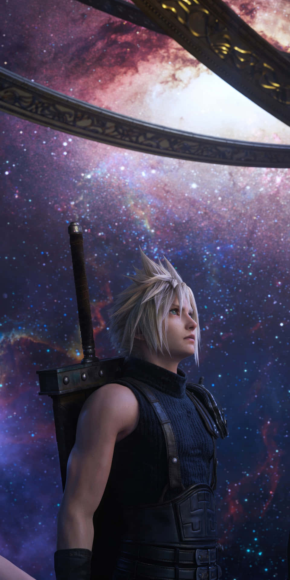 Final Fantasy7 Rebirth Cloud Under Cosmos Wallpaper