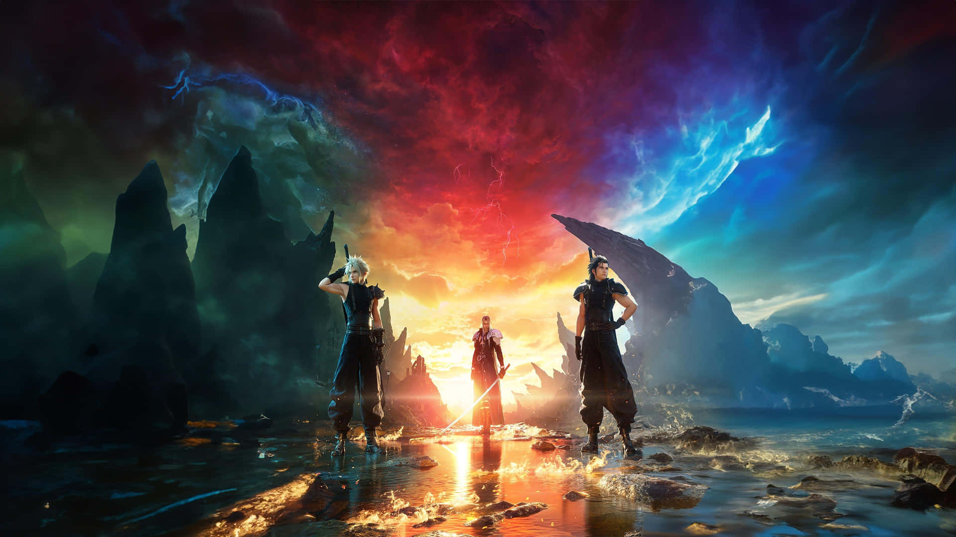 Final Fantasy7 Rebirth Epic Showdown Wallpaper