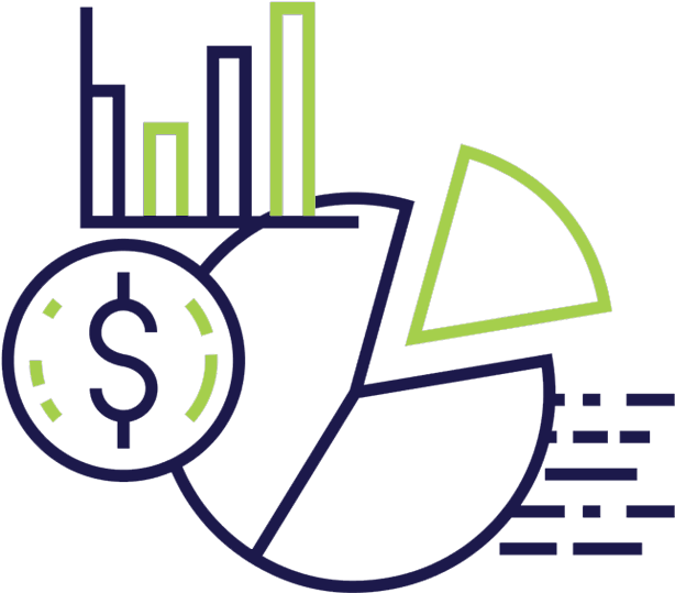 Financial Analysis Graphsand Pie Chart PNG