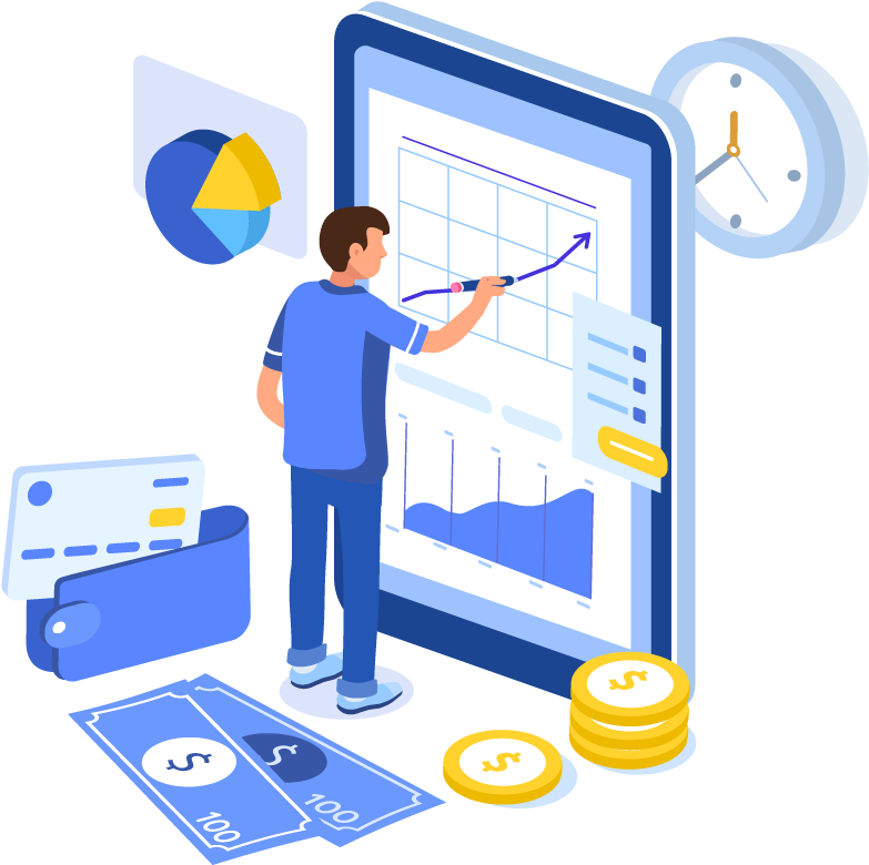 Financial Analysis Illustration PNG