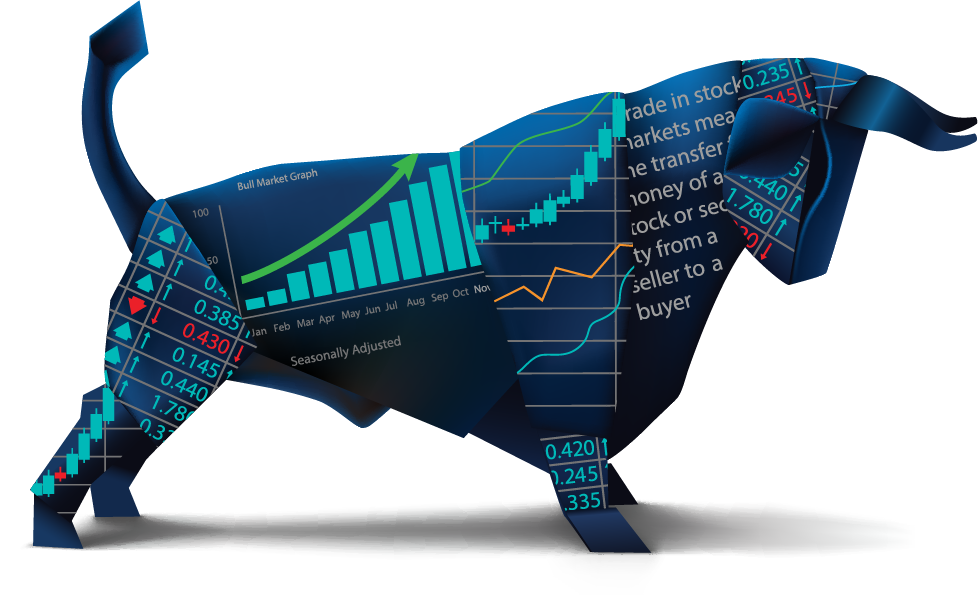 Financial Bull Market Concept PNG