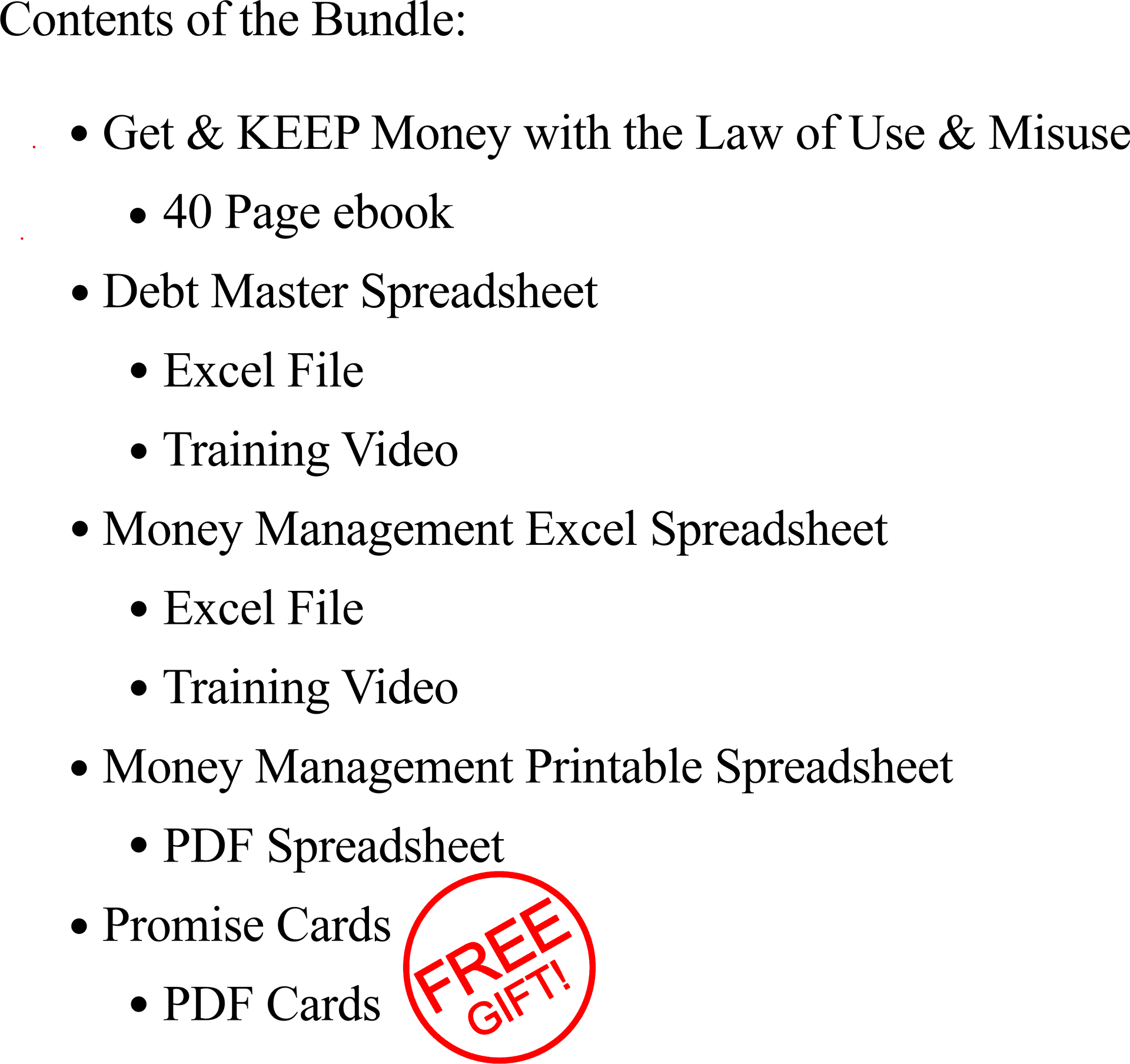 Financial Bundle Contents Free Gift PNG