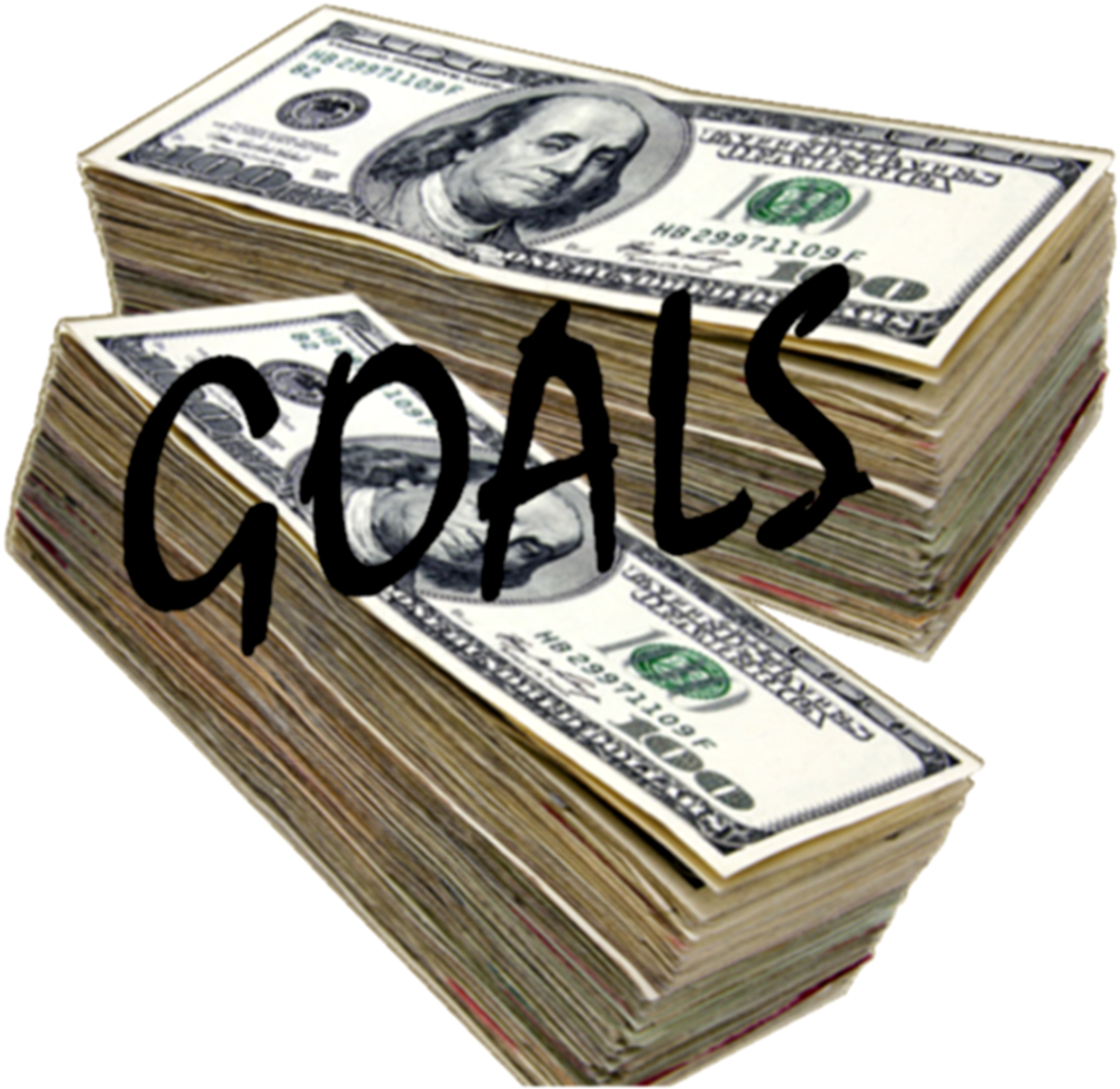 Financial Goals Money Stack PNG