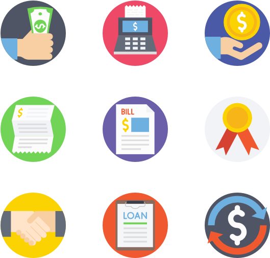 Financial Icons Set PNG