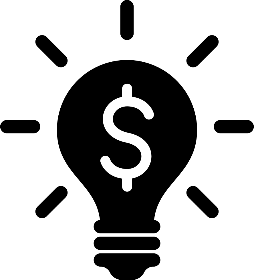 Financial Idea Lightbulb Concept PNG