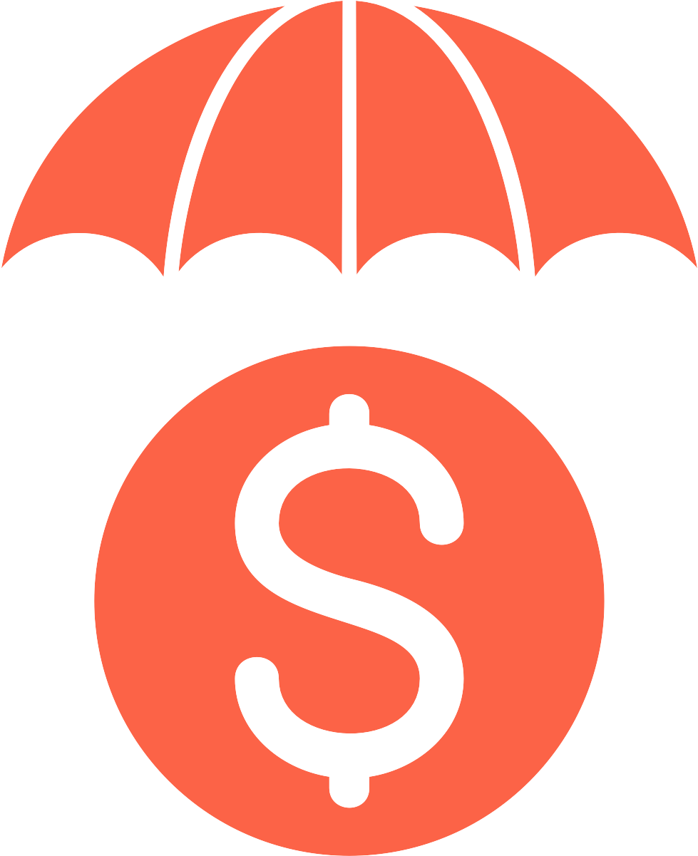 Financial Protection Umbrella Concept PNG