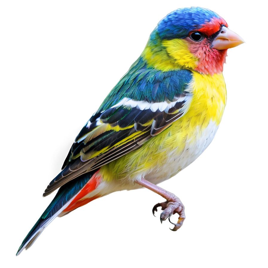 Finch Bird Colorful Png 3 PNG