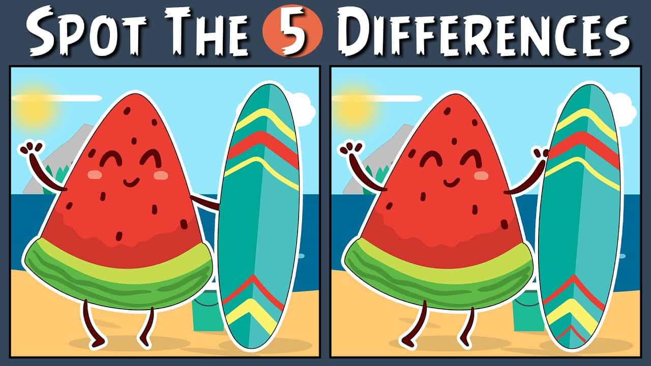 Watermelon Surfer Find forskellen Billede