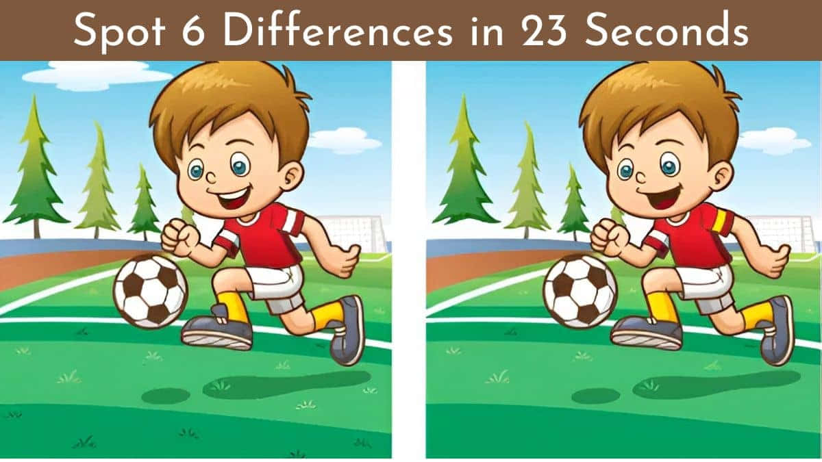 Soccer Dreng Find Den Forskel Billede Wallpaper