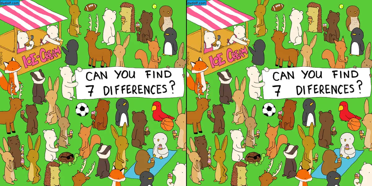 Dyrekarneval Find Forskellen Billede