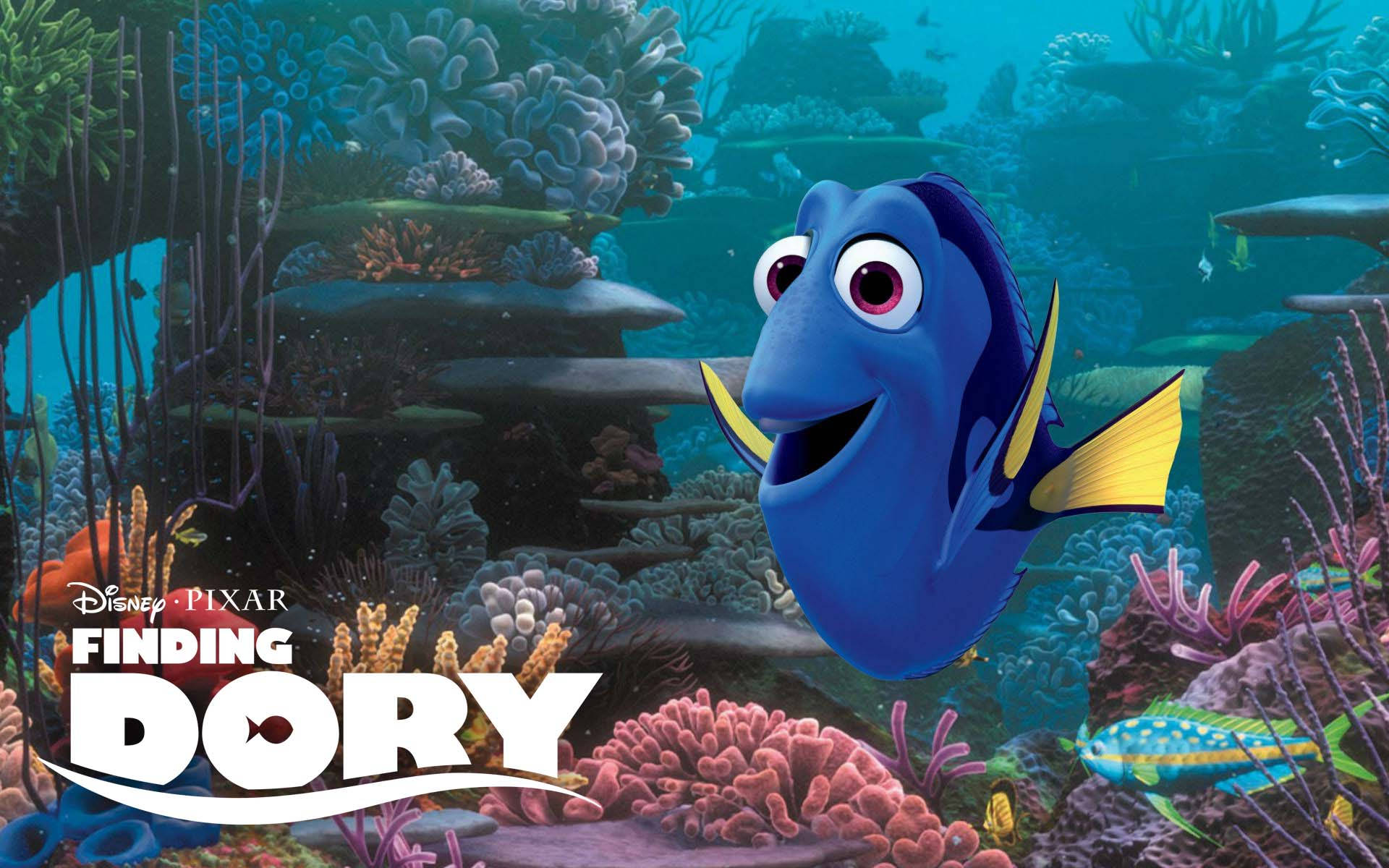 Finding Dory In Coral Reefs Poster Wallpaper