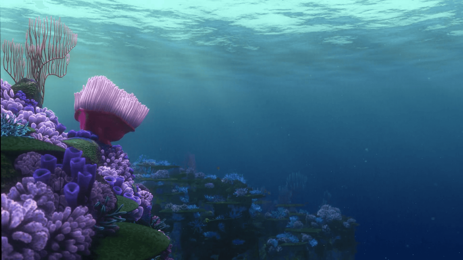 Colorful underwater adventure with Nemo and Dory