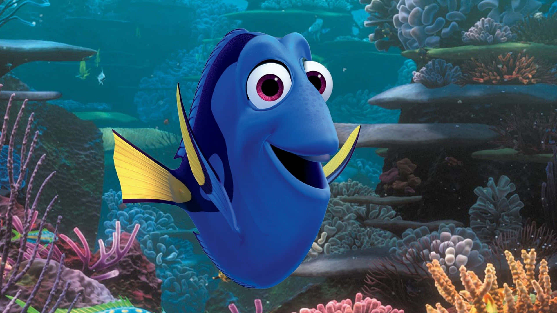 A vibrant underwater adventure in Finding Nemo.