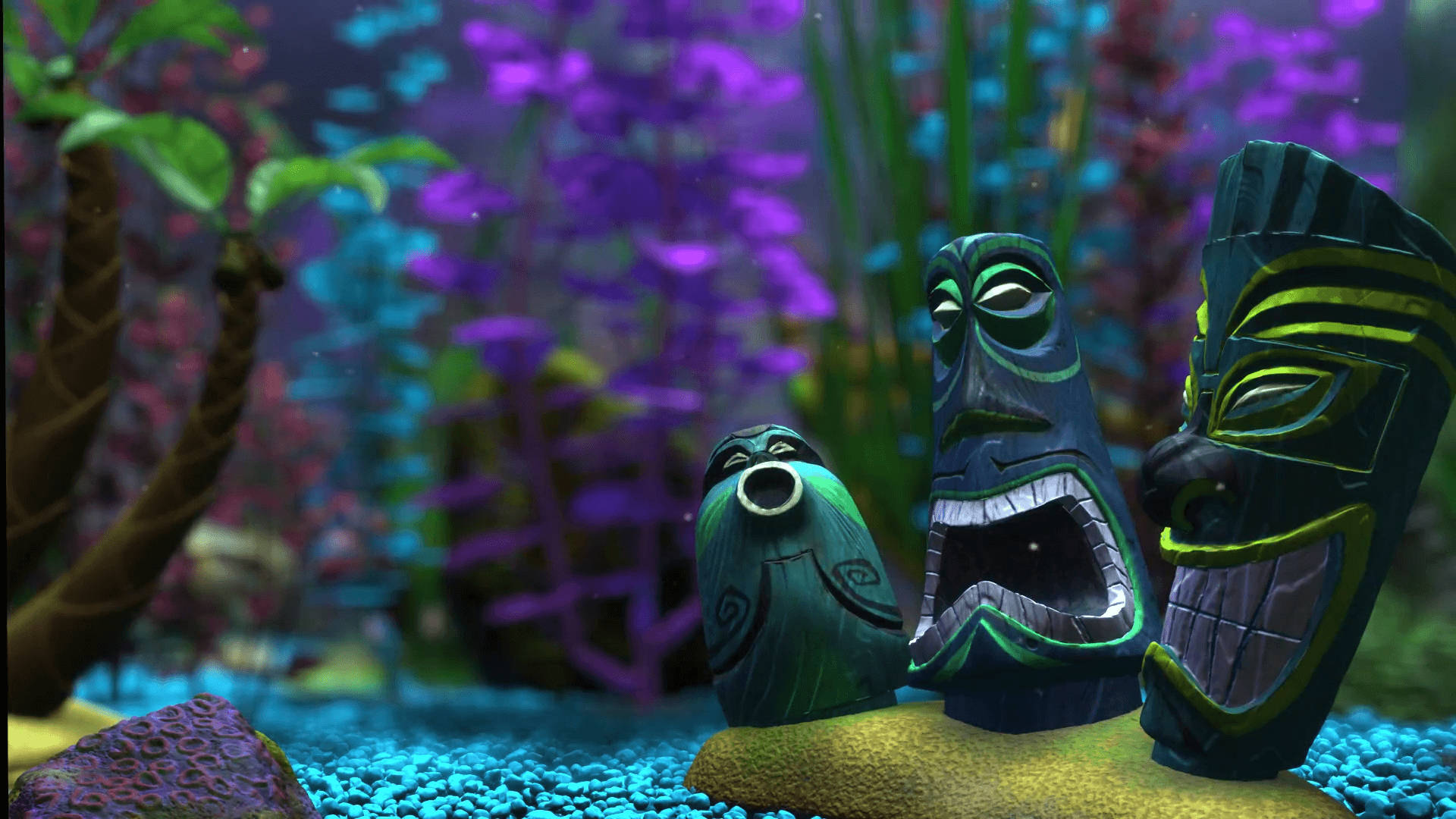 Encontrandoa Nemo: Máscaras De Acuario. Fondo de pantalla