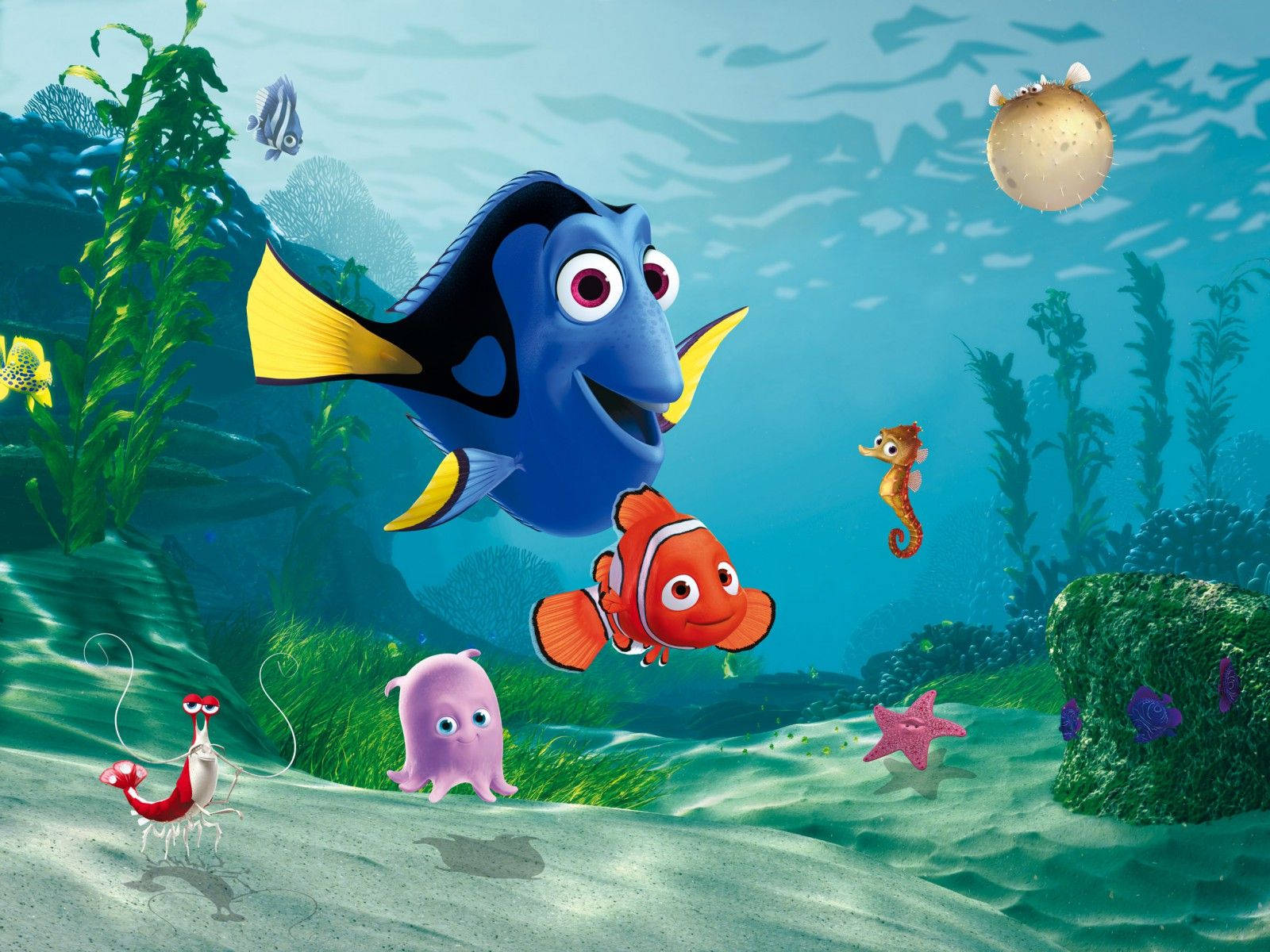 Finding Nemo Characters And Friends Wallpaper