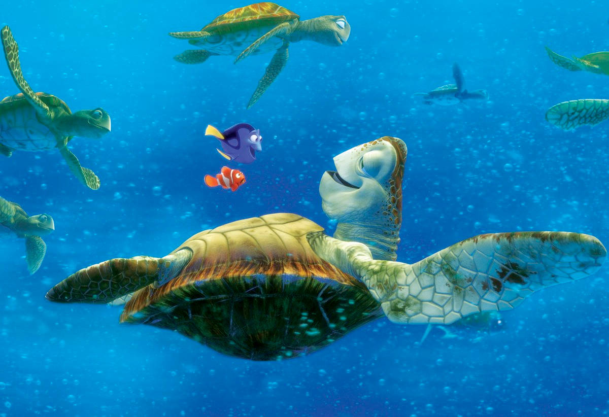 Finding Nemo Crush Upside Down Background