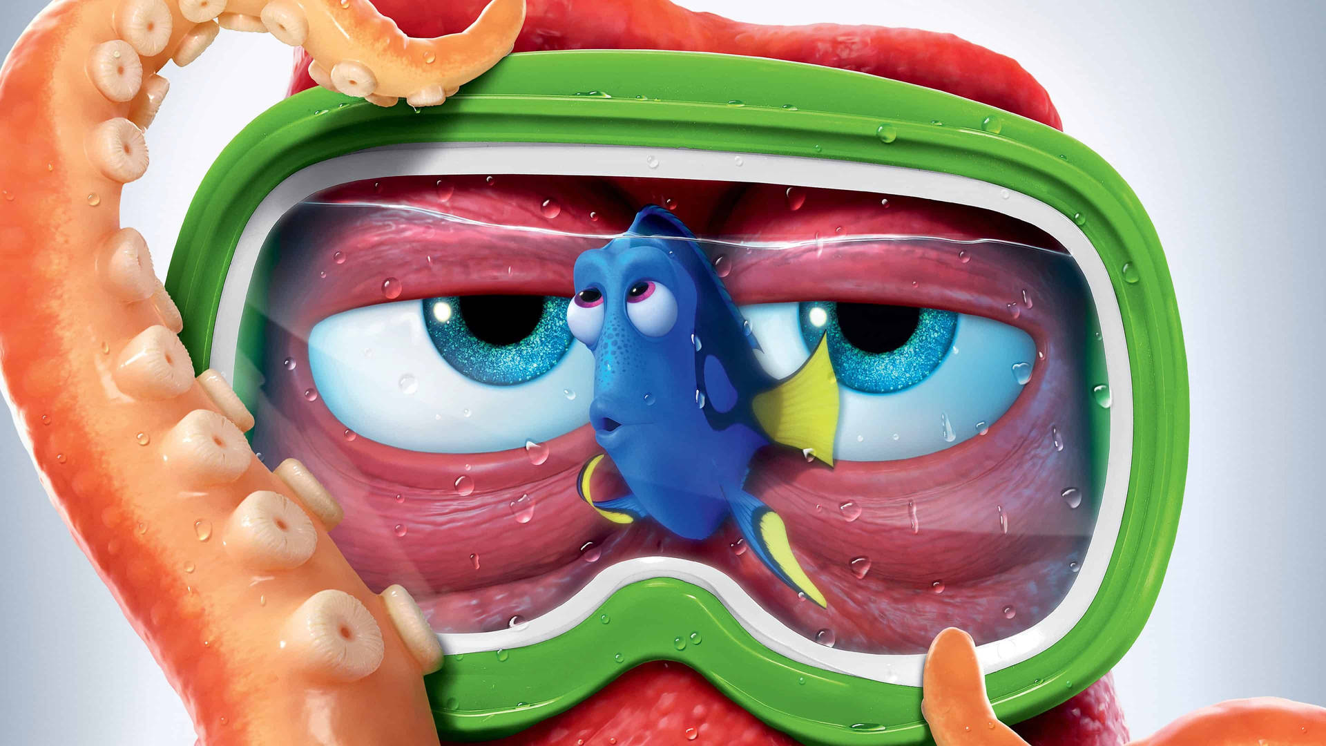 Finding Nemo Dory On Hanks Goggles Background
