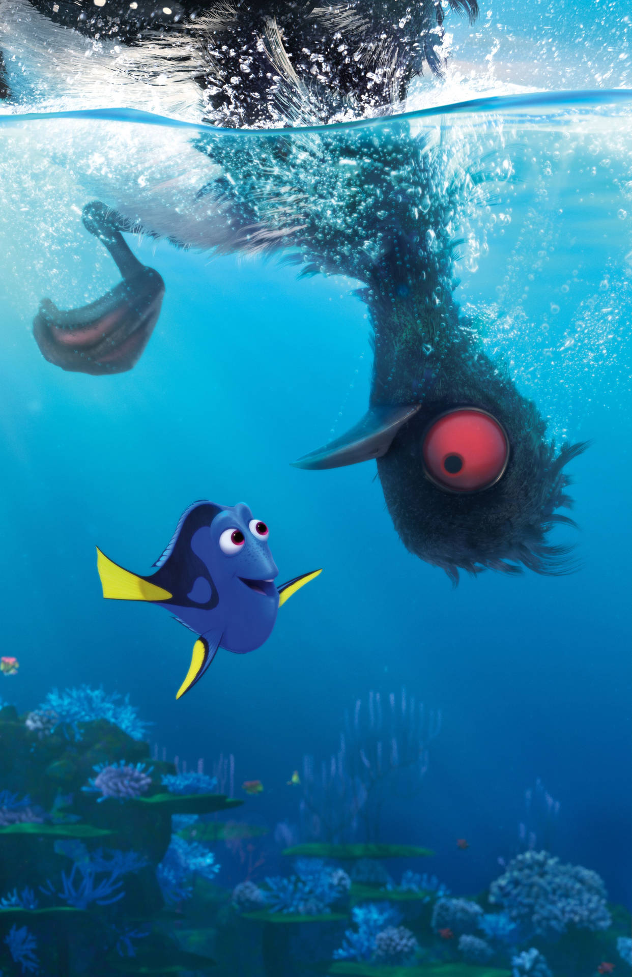 Finding Nemo Dory With Seagull Wallpaper