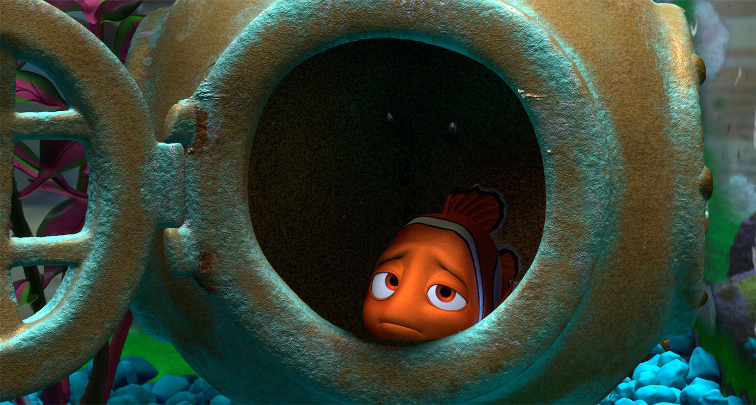 Finding Nemo In A Diving Helmet Background