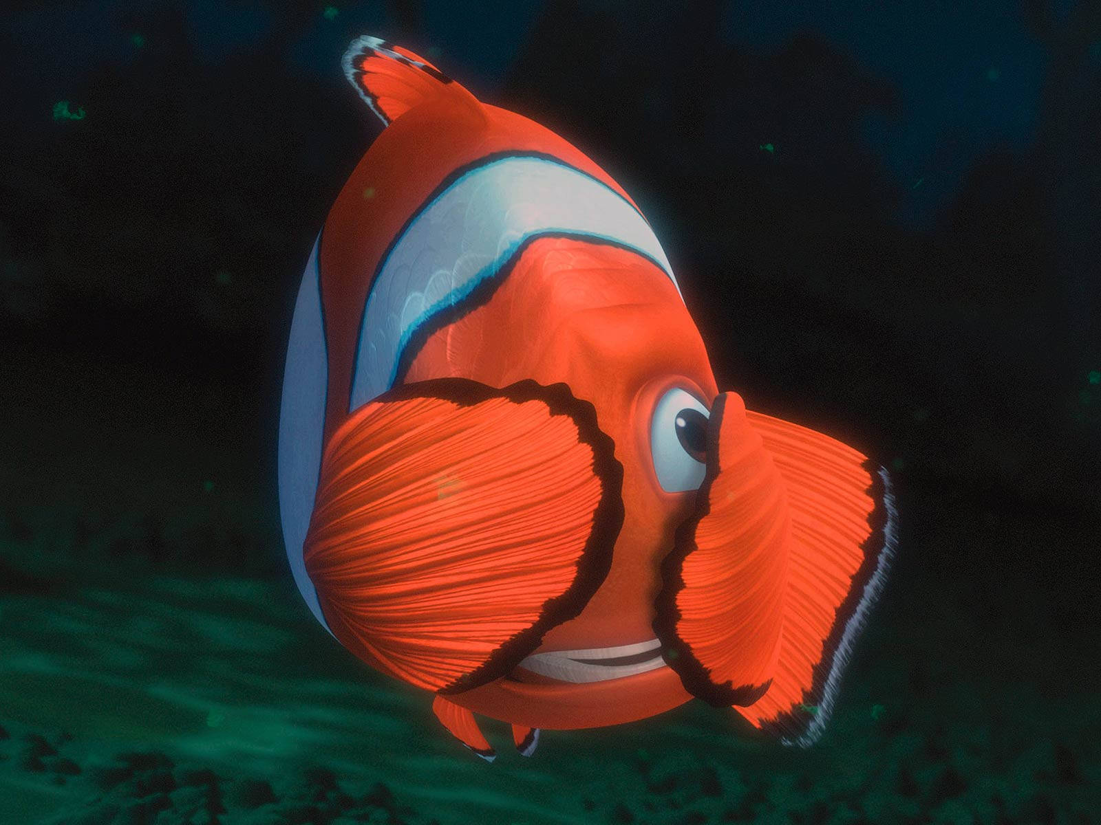 Finding Nemo Marlin With Orange Fins Background