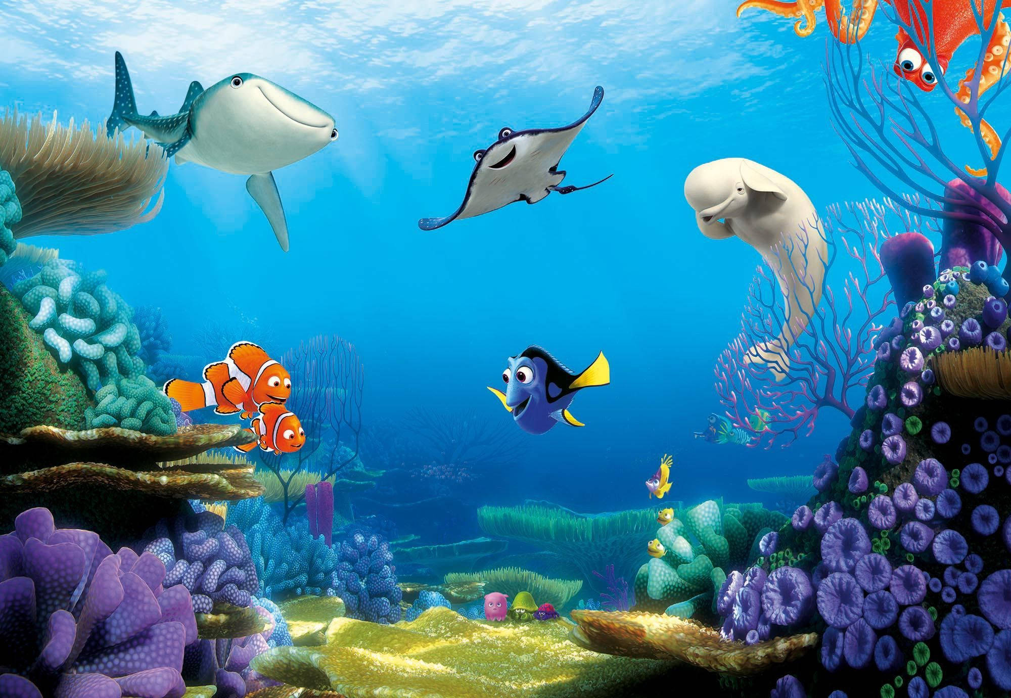 Finding Nemo Under Water Poster Wallpaper