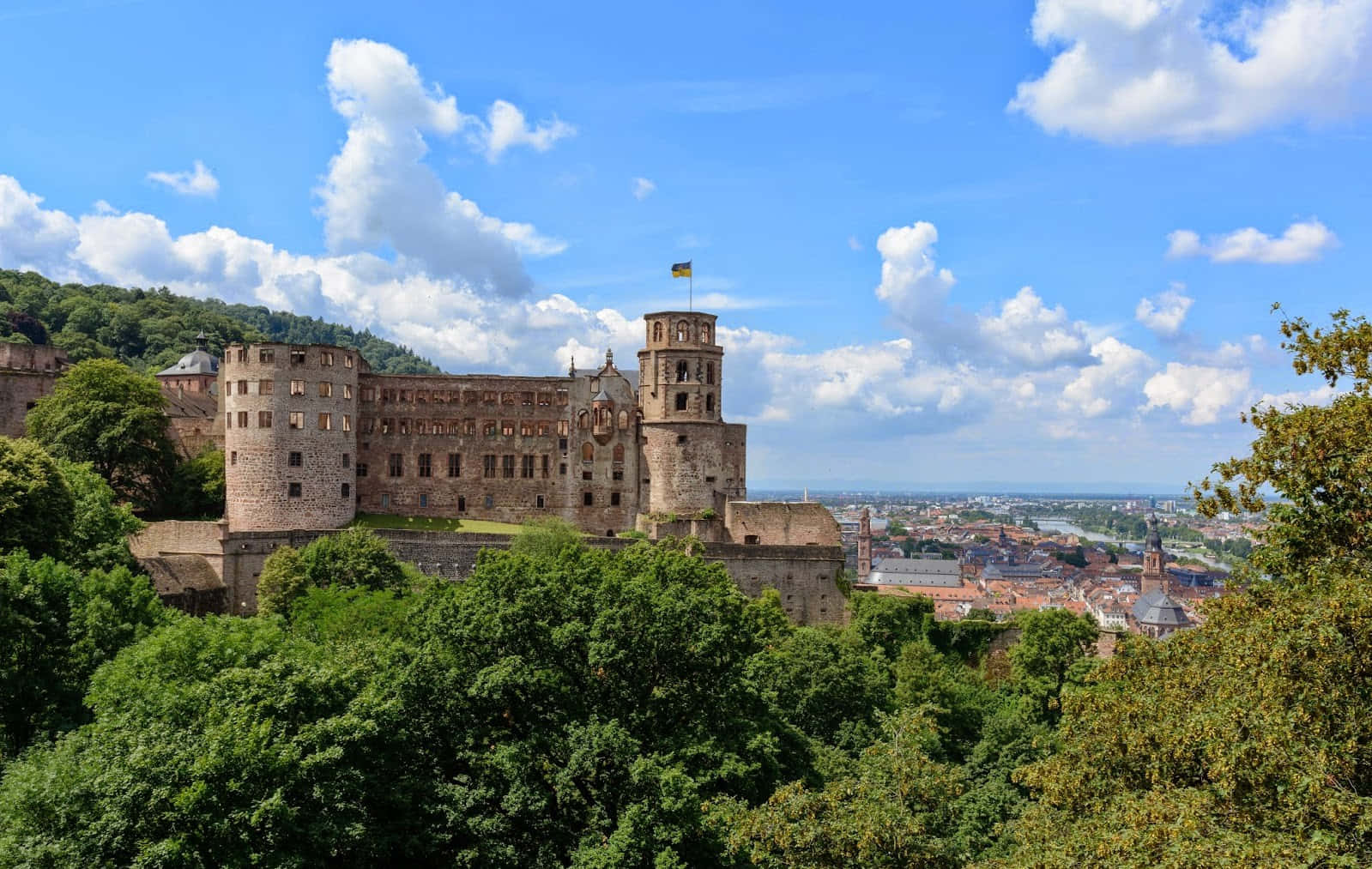 Díasoleado En El Castillo De Heidelberg Fondo de pantalla