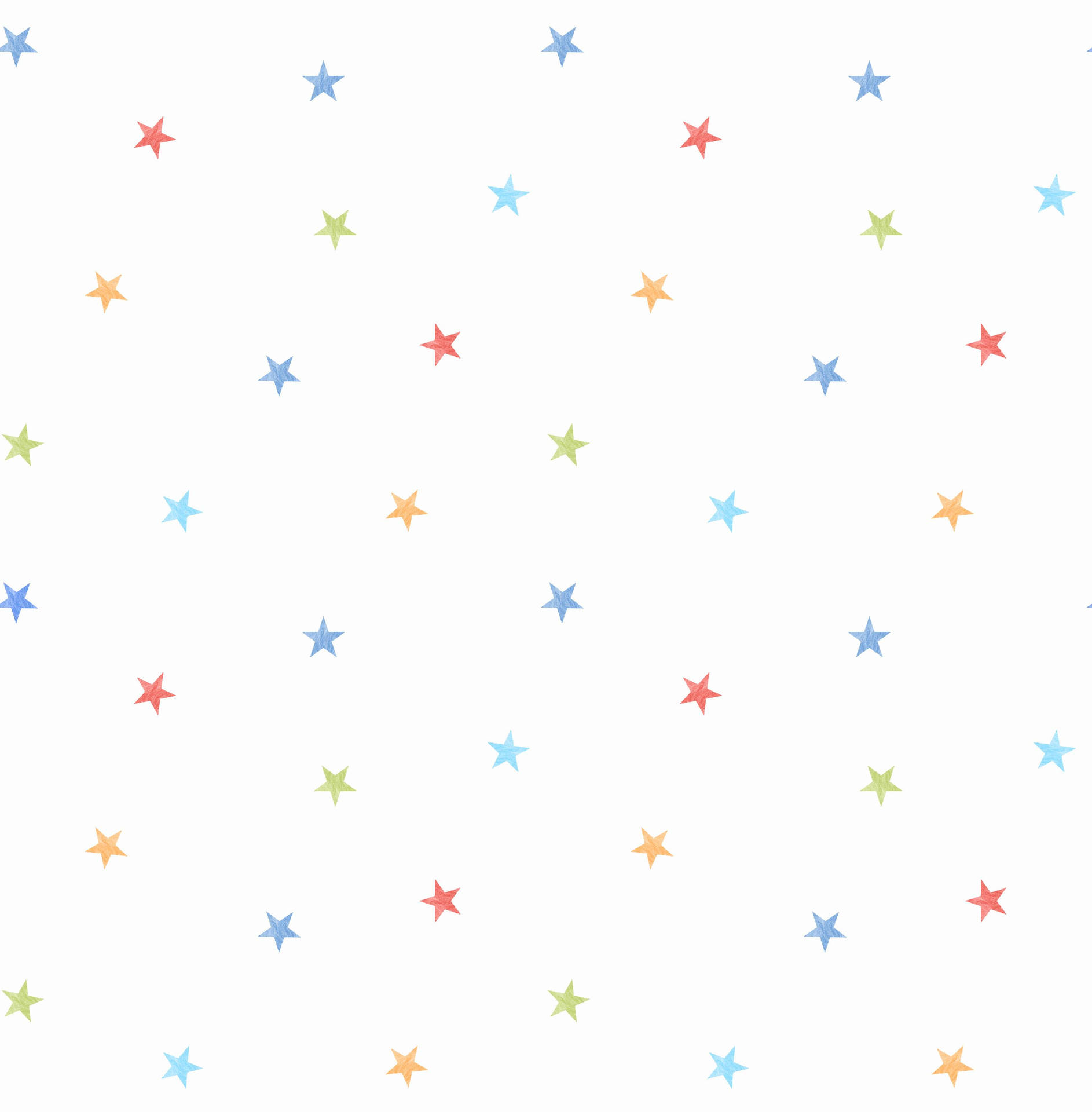 A Colorful Star Pattern On White Wallpaper
