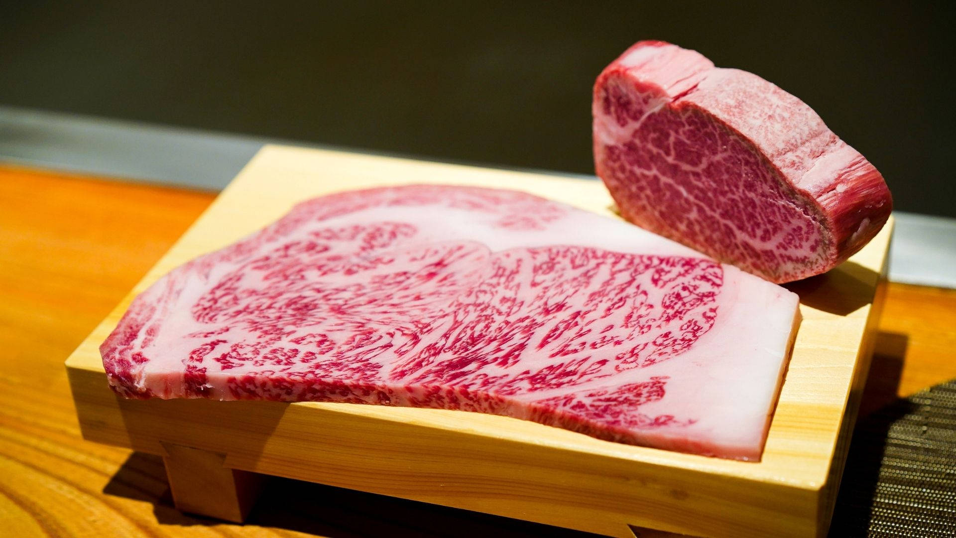 Fettasquisita Di Carne Di Kobe Sfondo